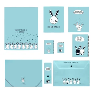 بسته لوازم تحریر پاپکو مدل پاستلی کد PK-1403 بسته 9 عددی